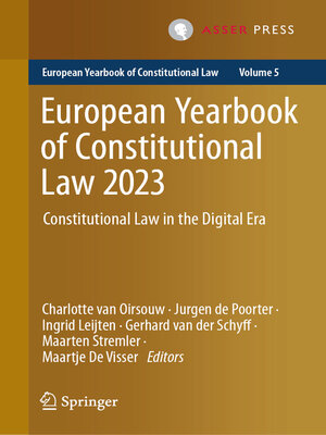 cover image of European Yearbook of Constitutional Law 2023